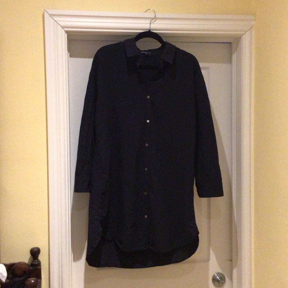 Old Money James Perse Signature Button-Up Shirt Dress 100% cotton